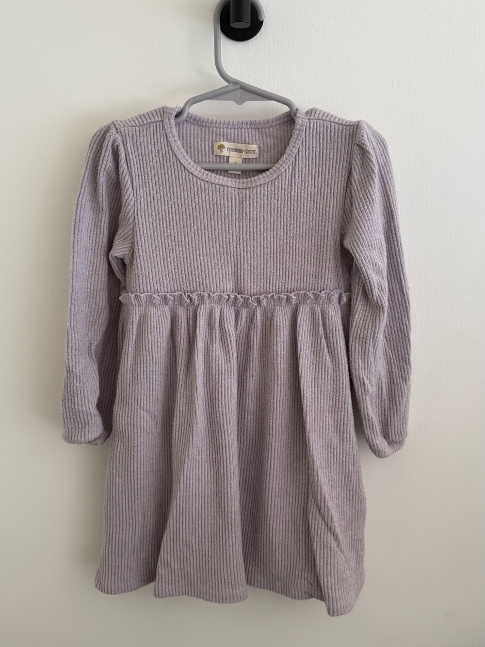 Tucker + Tate Toddler Girls Lavender Soft Ribbed Knit Sweater Dress 3T